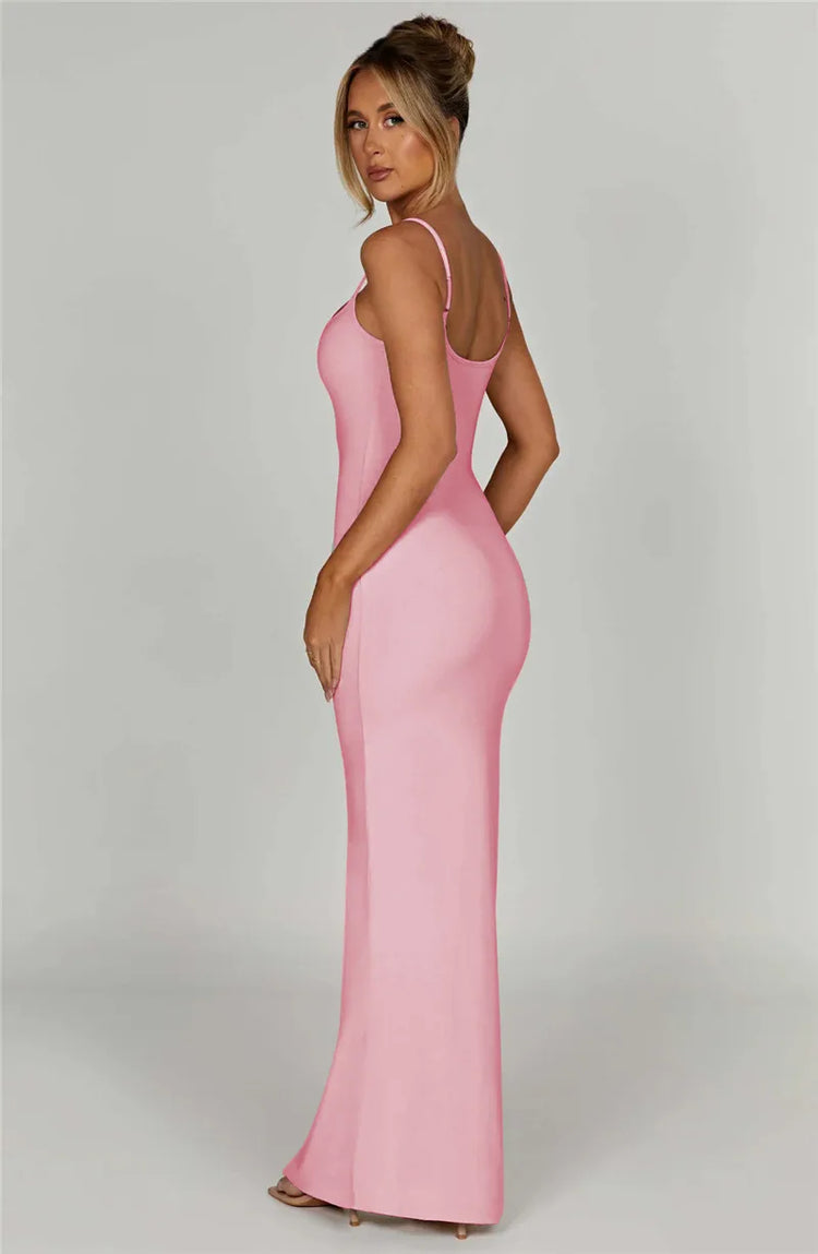 Mozision Spaghetti Strap Backless Bodycon - Lena & Miles Exquisite Boutique LLC.