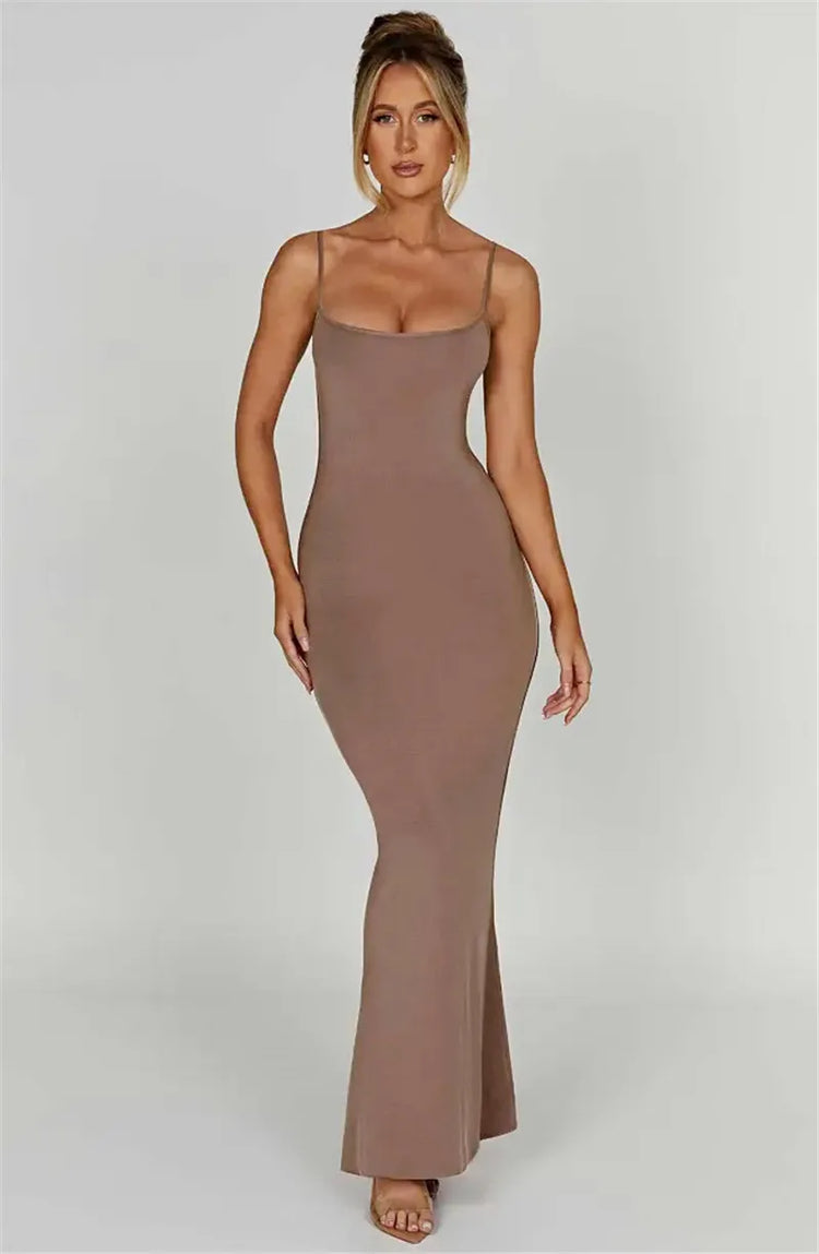 Mozision Spaghetti Strap Backless Bodycon - Lena & Miles Exquisite Boutique LLC.