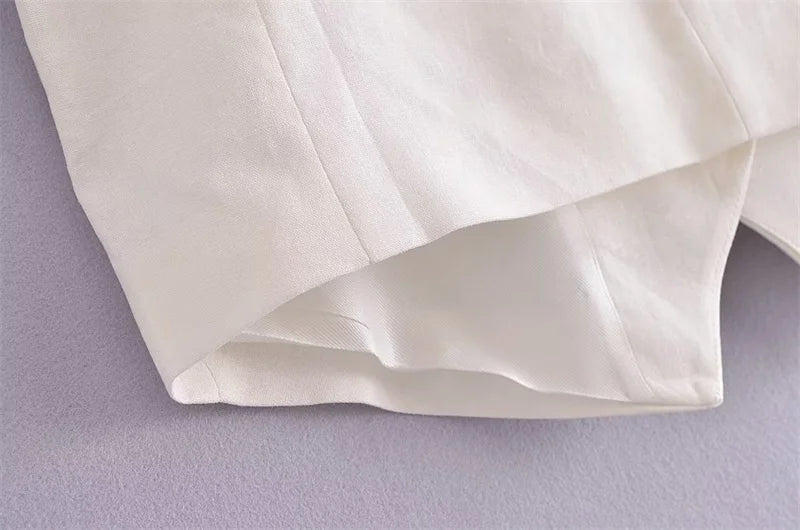 KEYANKETIAN Summer New Linen Texture V- - Lena & Miles Exquisite Boutique LLC.