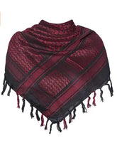 136X133CM Tactical Desert Shemagh Keffiyeh Arab Tessel Scarf Wrap Outdoor Windproof Dustproof Face Protective Scarf Men Women - Lena & Miles Exquisite Boutique LLC.