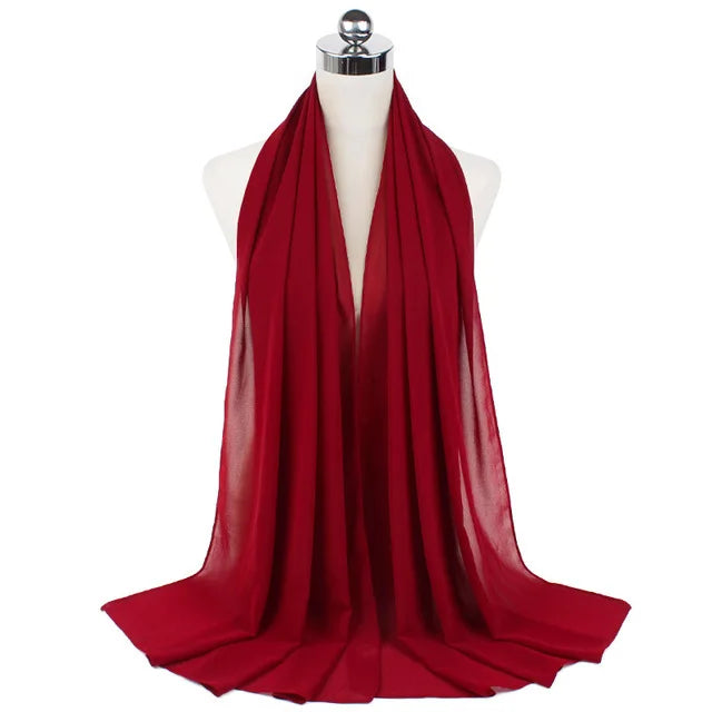 Women Muslim Chiffon Hijab Shawls Scarf - Lena & Miles Exquisite Boutique LLC.