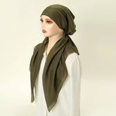 Wholesale Cotton Instant Muslim Hijab Inner Wrap Undercap Triangle Scarf Hijab Plain Islamic Turban Bonnet Soft Headband Hat - Lena & Miles Exquisite Boutique LLC.
