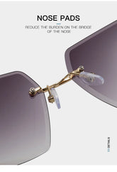 Vintage Square Sunglasses Women Brand Designer Fashion Sun - Lena & Miles Exquisite Boutique LLC.