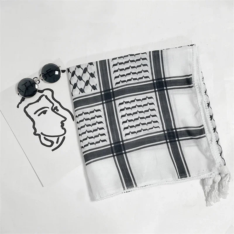 Arab Head Scarf Keffiyeh Middle Desert Shemagh Wrap Muslim Headwear Arabian Costume Scarf For Man - Lena & Miles Exquisite Boutique LLC.