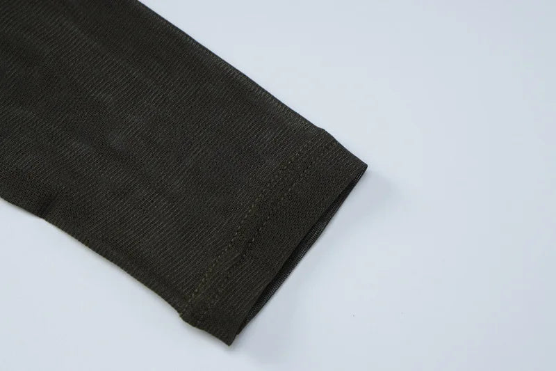 Dulzura Mesh Long Sleeve Off Shoulder Midi - Lena & Miles Exquisite Boutique LLC.