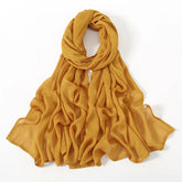 Ramadan Solid Color Big Size Cotton Rayon Hijab - Lena & Miles Exquisite Boutique LLC.