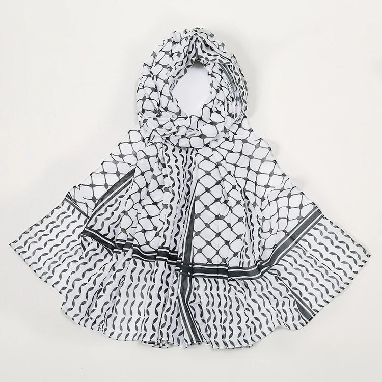 Hot Arab Chiffon Scarf Women Muslim Hijab Islamic Scarves Shawl Printed Arab Long Prayer Scarf Breathable Uae Plaid Long Scarf - Lena & Miles Exquisite Boutique LLC.
