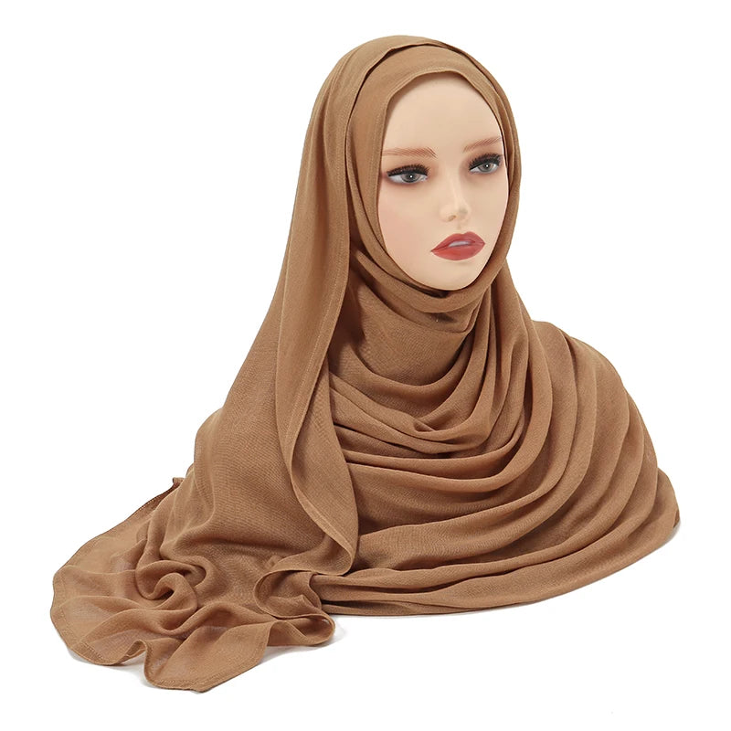 Muslim Modal Hijab Rayon Cotton Shawls - Lena & Miles Exquisite Boutique LLC.
