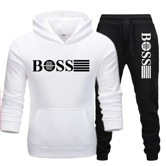 Two-piece autumn and winter fitness sets, men&