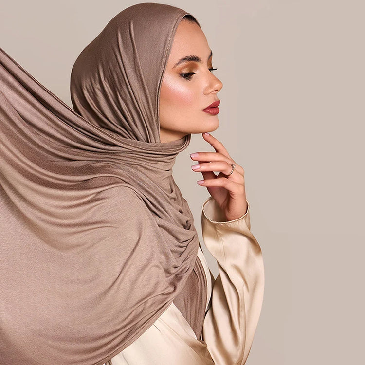 Modal Cotton Jersey Hijab Scarf Long Muslim - Lena & Miles Exquisite Boutique LLC.