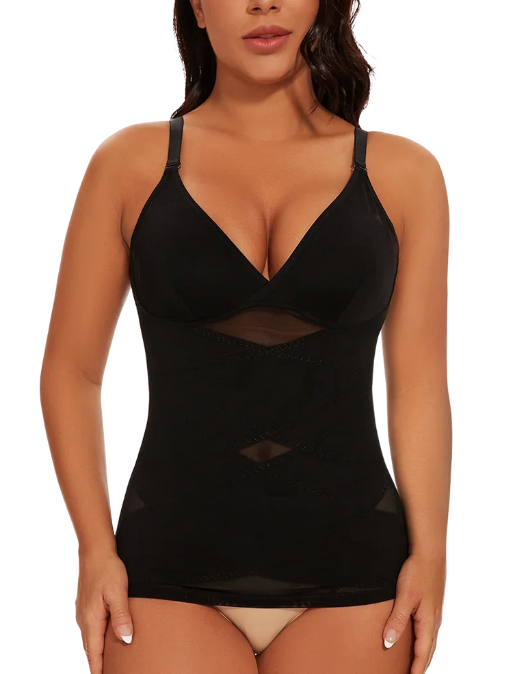 MISSMOLY Women Built in bra Shapewear Camisole Tummy Control Body Shaper Slimming Underwear Compression Corset Bustier Tank Tops - Lena & Miles Exquisite Boutique LLC.