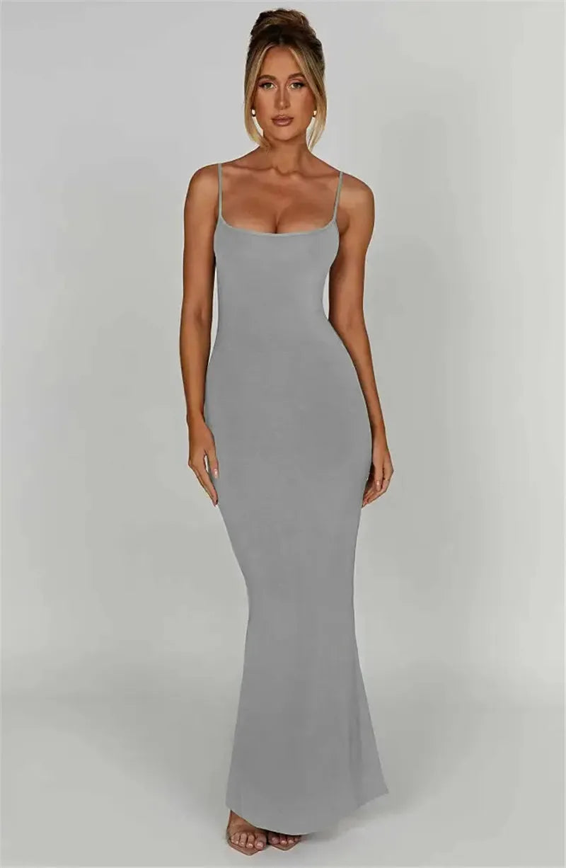 Mozision Spaghetti Strap Backless Bodycon - Lena & Miles Exquisite Boutique LLC.
