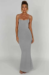 Mozision Spaghetti Strap Backless Bodycon - Lena & Miles Exquisite Boutique LLC.