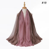 Two Color Crinkle Gradient Color Hijab Tie-Dye - Lena & Miles Exquisite Boutique LLC.