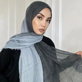 Two Color Crinkle Gradient Color Hijab Tie-Dye - Lena & Miles Exquisite Boutique LLC.