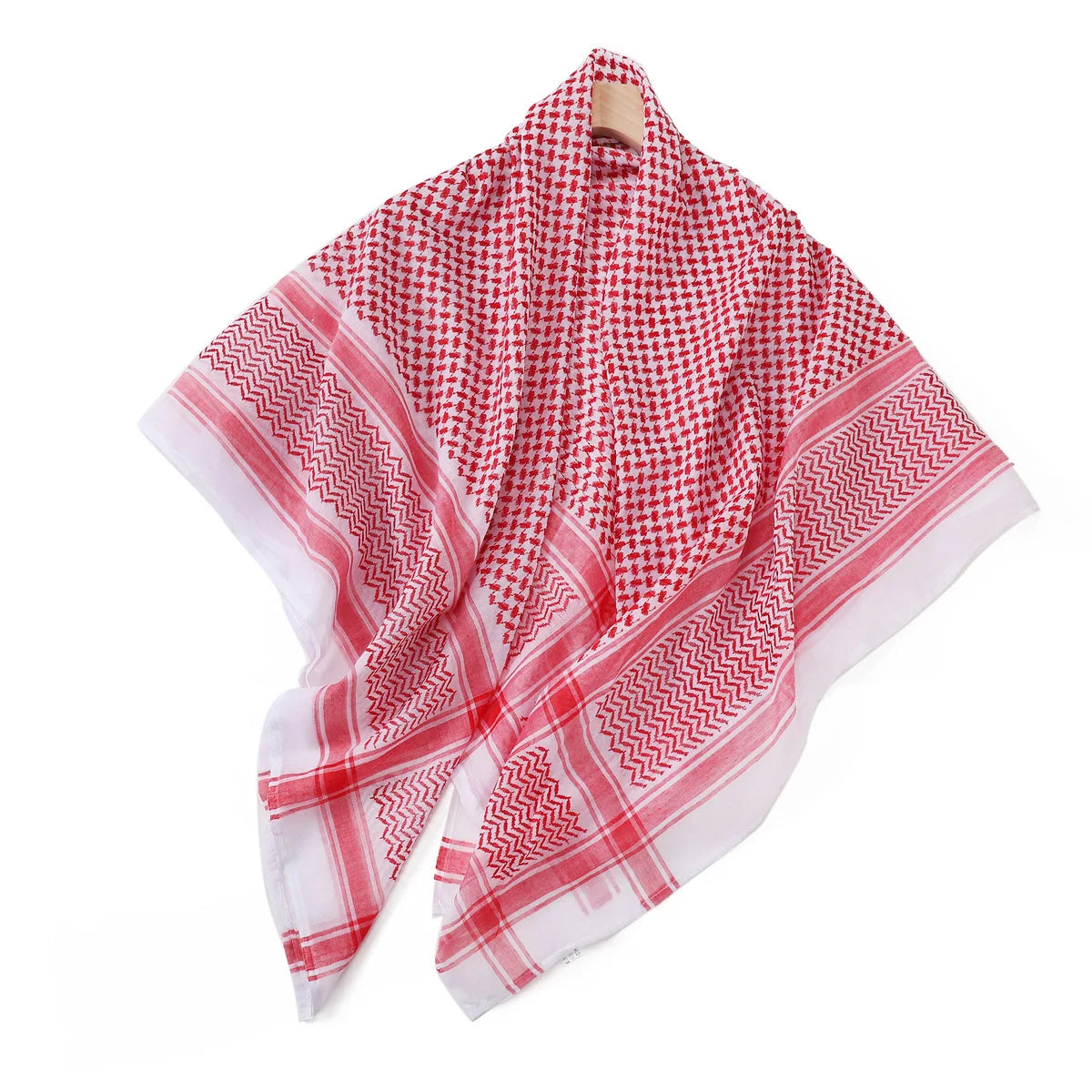 New Arab Shemagh Muslim Keffiyeh Head Wrap Tactical Desert Head Neck Scarf Military Shawl Arabic Scarf Headwear with Agal Rope - Lena & Miles Exquisite Boutique LLC.