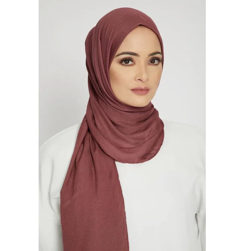 Modal Cotton Jersey Hijab Scarf Long Muslim - Lena & Miles Exquisite Boutique LLC.