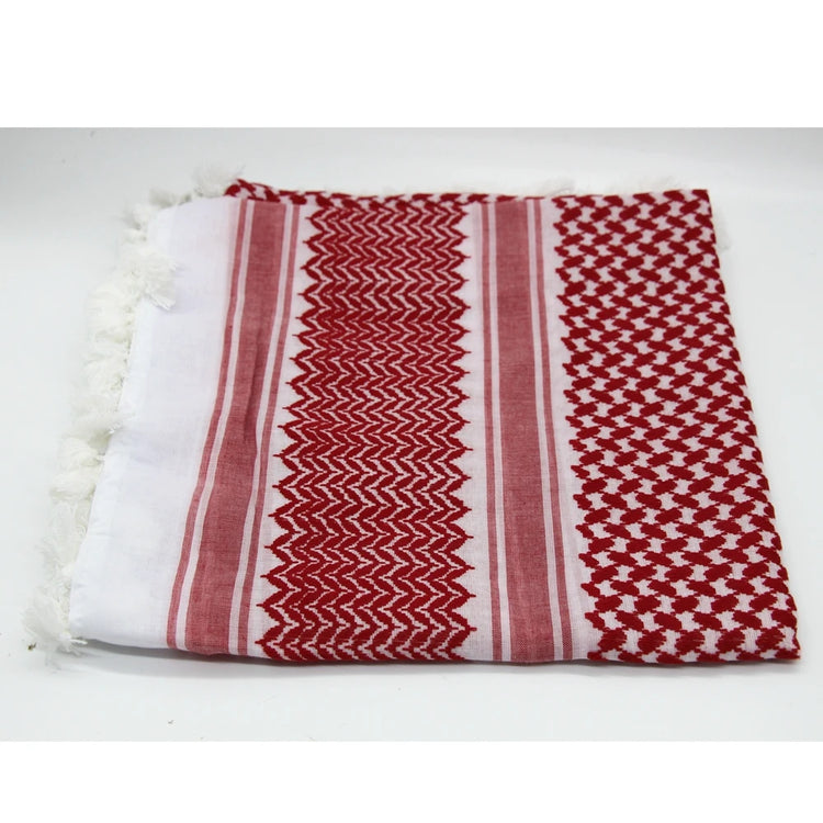 Hunting Arab Keffiyeh Shemagh Scarf Cotton Winter Shawl Neck Warmer Cover Head Wrap Windproof Outdoor Camping Scarf Men Women - Lena & Miles Exquisite Boutique LLC.
