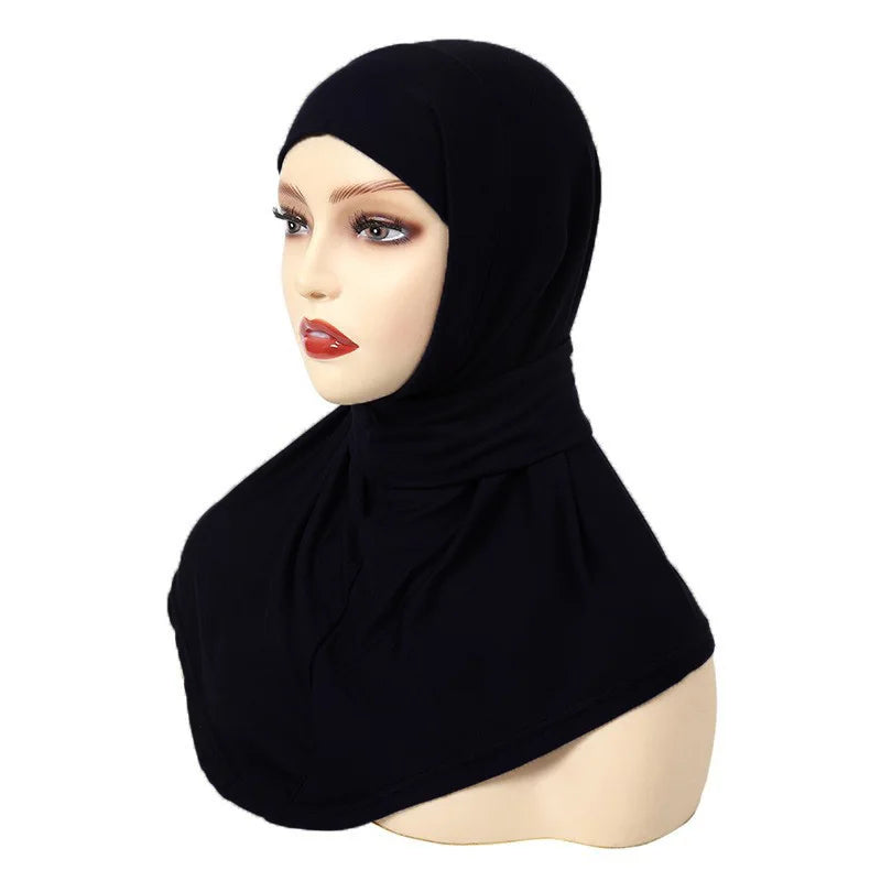 Classical Islam Women Ready To Wear Snap Fastener Hijabs For Woman Full Cover Head Wraps Scarf Turban Caps Turbante Mujer - Lena & Miles Exquisite Boutique LLC.