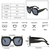 JNPCXI Oversized Square Sunglasses Women Fashion Shades UV400 Men Luxury Brand Designer Male Female Sun Glasses - Lena & Miles Exquisite Boutique LLC.