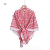 New Arab Shemagh Muslim Keffiyeh Head Wrap Tactical Desert Head Neck Scarf Military Shawl Arabic Scarf Headwear with Agal Rope - Lena & Miles Exquisite Boutique LLC.