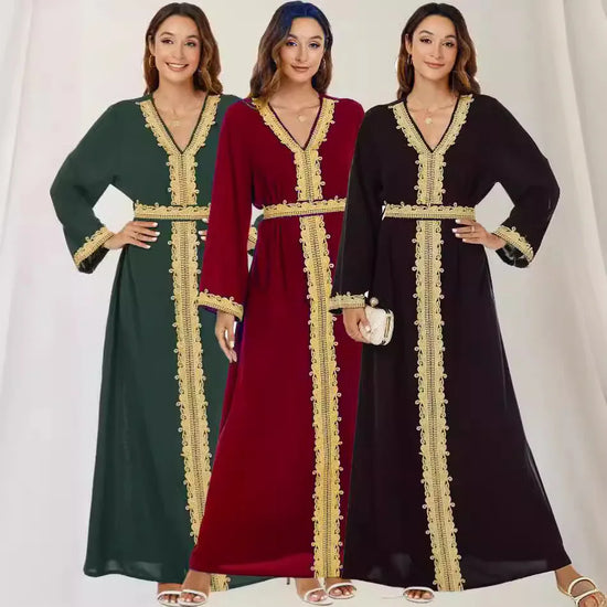 Party Dress Ramadan Long Robe Muslim Vestidos Sashes Abaya Dubai Arabic Morocco Jalabiya Eid Women Dresses Modest Saudi Abayas