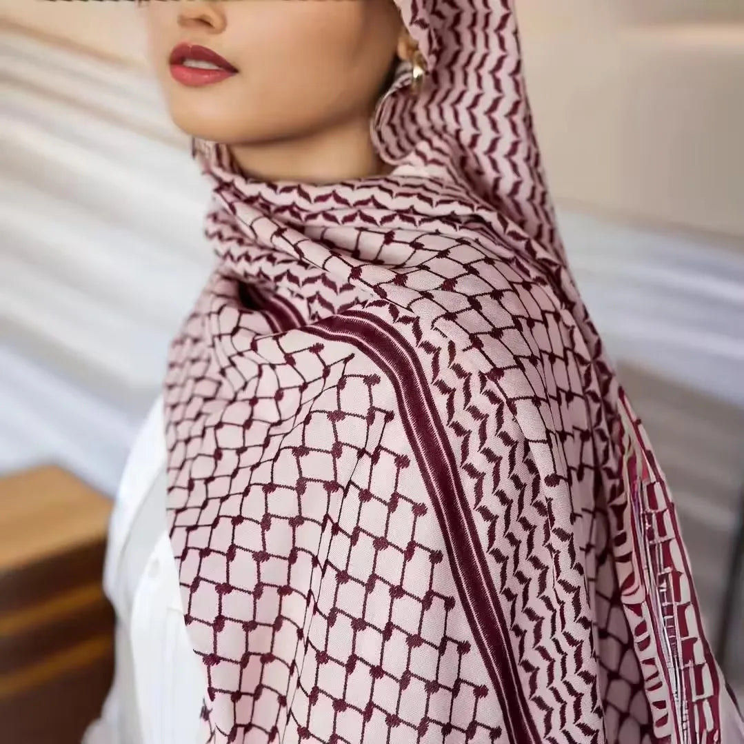 Hot Arab Chiffon Scarf Women Muslim Hijab Islamic Scarves Shawl Printed Arab Long Prayer Scarf Breathable Uae Plaid Long Scarf - Lena & Miles Exquisite Boutique LLC.