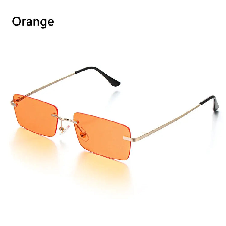 Trendy Punk Sunglasses Rimless Rectangle Sun - Lena & Miles Exquisite Boutique LLC.