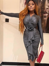 Weird Puss Floral Tassel Women Dress Ruched - Lena & Miles Exquisite Boutique LLC.