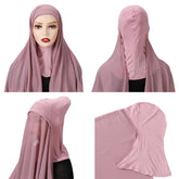 Full Cover Inner Muslim Chiffon Hijab Instant Scarf Islamic Cap Head Wear Caps Underscarf Bone Bonnet Headcover - Lena & Miles Exquisite Boutique LLC.
