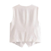 KEYANKETIAN Summer New Linen Texture V- - Lena & Miles Exquisite Boutique LLC.