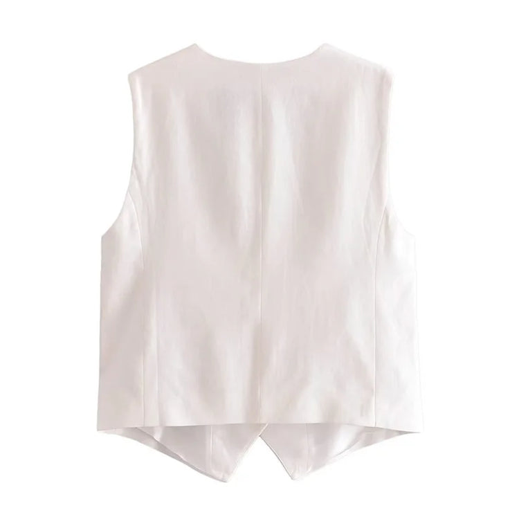 KEYANKETIAN Summer New Linen Texture V- - Lena & Miles Exquisite Boutique LLC.