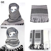 136X133CM Tactical Desert Shemagh Keffiyeh Arab Tessel Scarf Wrap Outdoor Windproof Dustproof Face Protective Scarf Men Women - Lena & Miles Exquisite Boutique LLC.