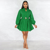 CM.YAYA Long Sleeve with Belt Single Breasted - Lena & Miles Exquisite Boutique LLC.