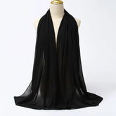 Ramadan Muslim Chiffon Hijabs For Woman Plain - Lena & Miles Exquisite Boutique LLC.