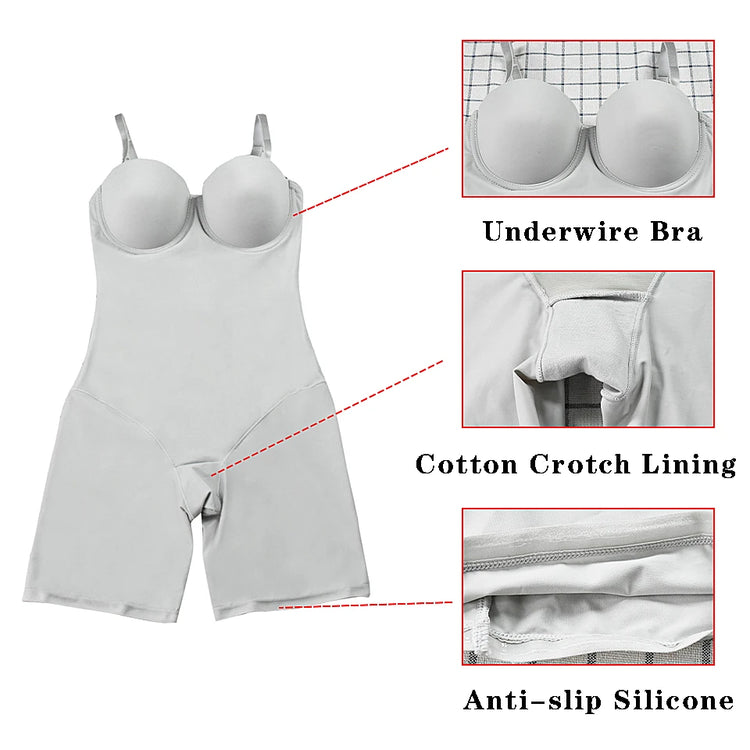 Bodysuit Women Shapewear Body Shaper With Cup Compression Bodies Belly Sheath Waist Trainer Reductive Slimming Underwear - Lena & Miles Exquisite Boutique LLC.