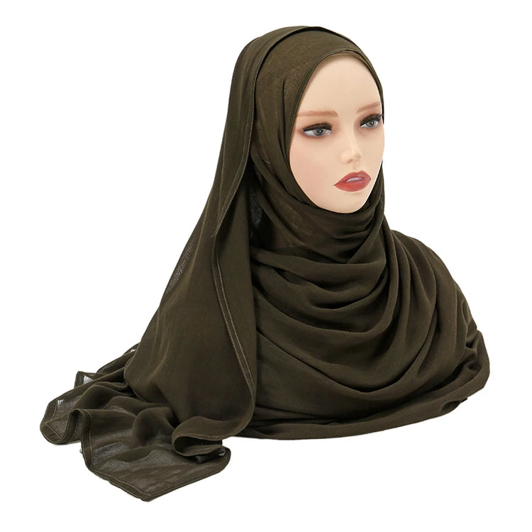 Muslim Modal Hijab Rayon Cotton Shawls - Lena & Miles Exquisite Boutique LLC.