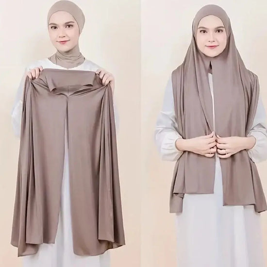 Easy To Wear Jersey Hijab Scarf Solid Color - Lena & Miles Exquisite Boutique LLC.