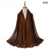Two Color Crinkle Gradient Color Hijab Tie - Lena & Miles Exquisite Boutique LLC.