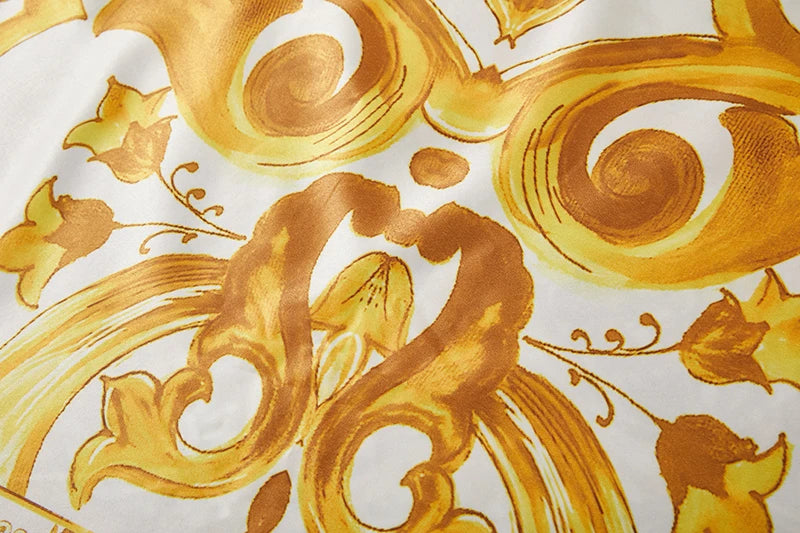 JAMERARY New Summer Holiday Golden Flower - Lena & Miles Exquisite Boutique LLC.