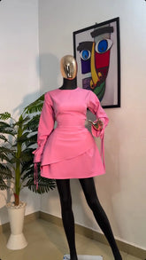 CM.YAYA Women Tie Up Bow Long Sleeve O- - Lena & Miles Exquisite Boutique LLC.