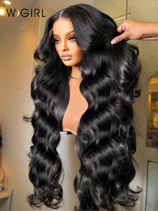 Wigirl High 200 Density 30 36 Inch 13x6 HD Transparent Body Wave Lace Front Human Hair Wigs Brazilian Wavy 13x4 Lace Frontal Wig