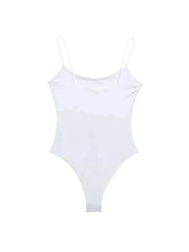 TRZA-Skinny Bodysuits for Women, Backless, Thin Straps, Snap-button, Female Playsuits, Sexy Fashion - Lena & Miles Exquisite Boutique LLC.