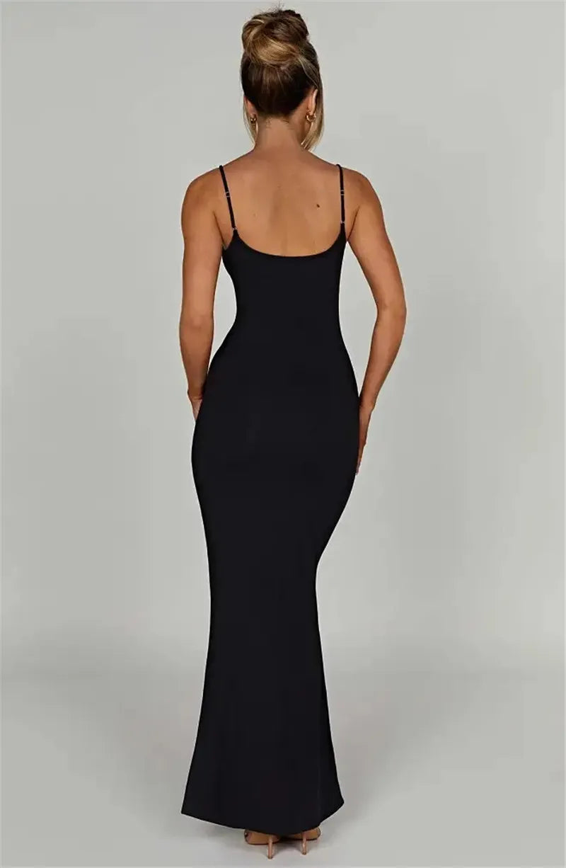 Mozision Spaghetti Strap Backless Bodycon - Lena & Miles Exquisite Boutique LLC.