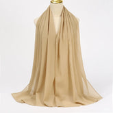 Muslim Chiffon Hijab Scarf Women Long Solid - Lena & Miles Exquisite Boutique LLC.