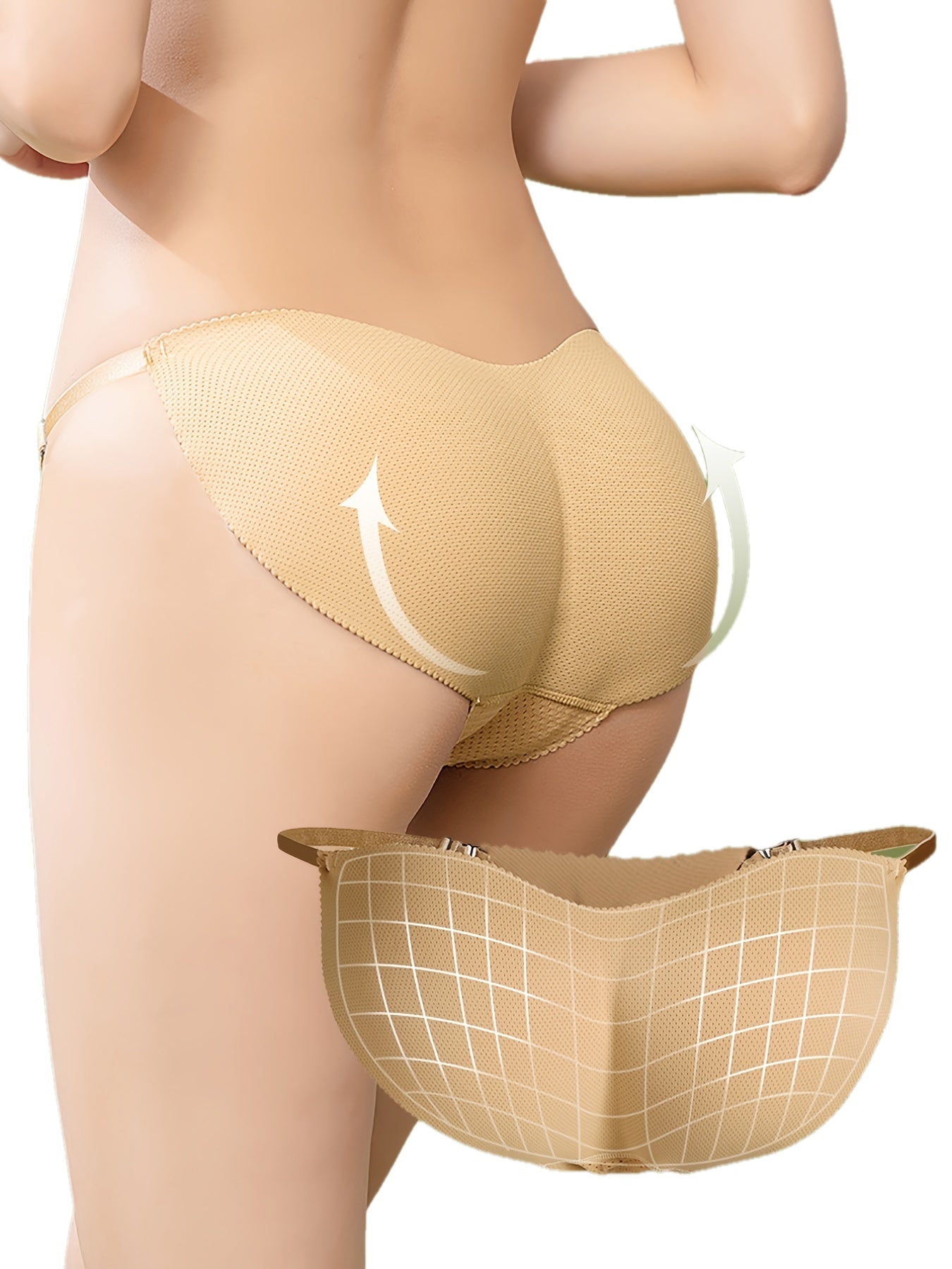 Fake Butt Lifting Bikini Panties, Breathable & Thin Invisible Intimates Panties, Women&