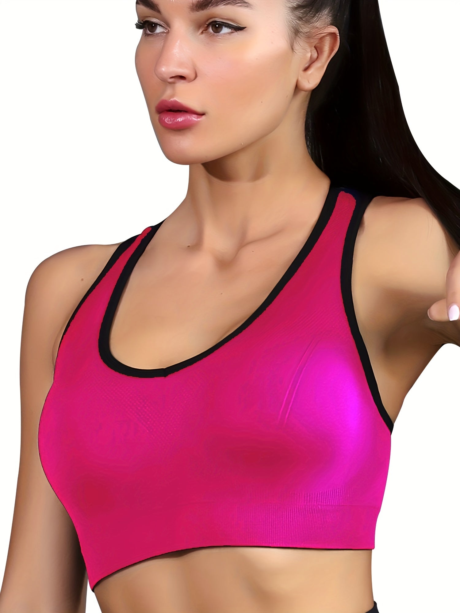 3pcs Criss Cross Back Sports Bras, Comfy & Breathable versatile Fitness Tank Bra, Women&