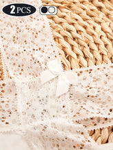 High Waist Criss Cross Floral Print Semi-Sheer Thong Panties - Strappy Lace Women&