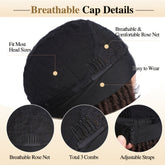 Headband Wig Headband Dreadlock Curly Hair Synthetic Wig Locs Crochet Hair Dark Brown/ Black/ 99J Ginger Color Crochet Twist Braids Hair Wigs Afro Curly Synthetic Hair Braiding Wig African Hairstyle For Women - Lena & Miles Exquisite Boutique LLC.