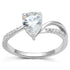 3W1389 - Rhodium 925 Sterling Silver Ring with AAA Grade CZ  in Clear-0